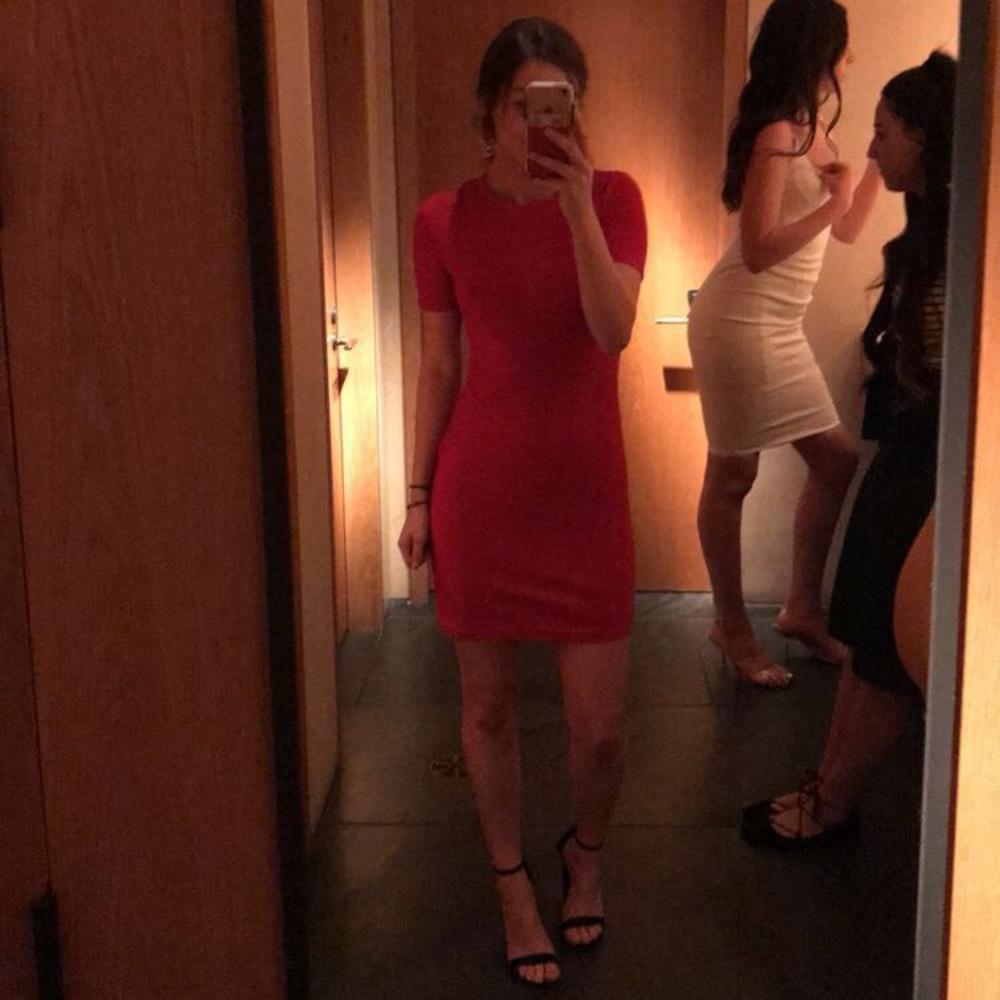 Slim Red Dress